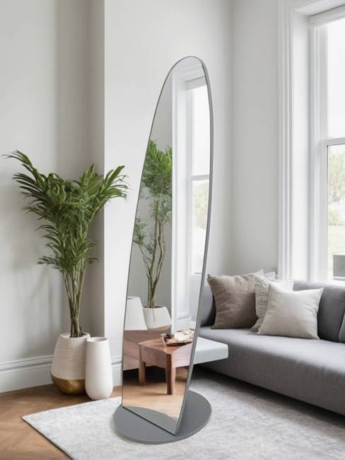 Зеркало напольное Стелла 1 графит темный  157,8 см х 40,4 см