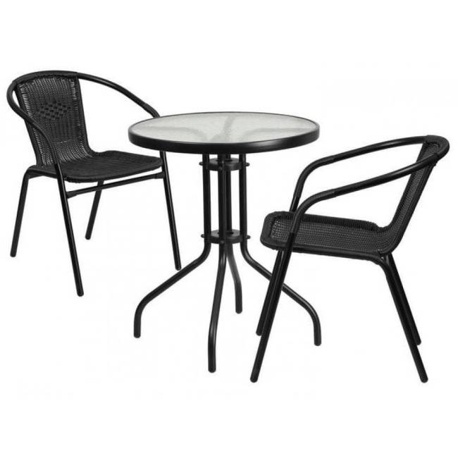 Комплект мебели Асоль LRC03/LRT02-D60 Black (2+1)