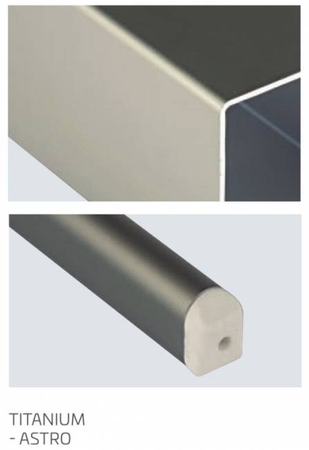 Зонт профессиональный 2.9х2.9 м Astro Titanium титан, черный 2900х2900 мм