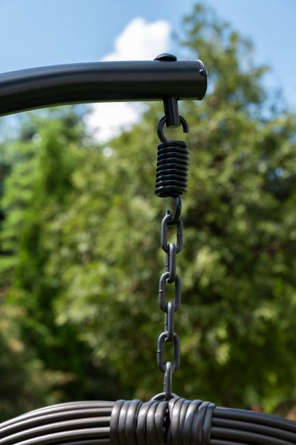 "Венеция" подвесное кресло-кокон из искусственного ротанга, цвет бронзовый с бежевой подушкой "Венеция" подвесное кресло-кокон из искусственного ротанга, цвет бронзовый с бежевой подушкой