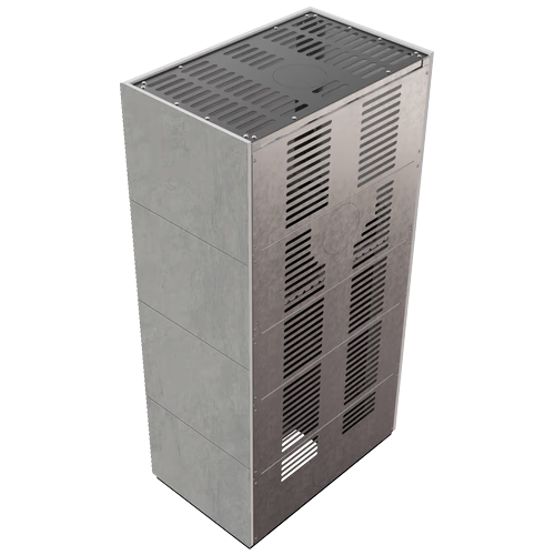 Каминокомплект Kratki PRO FLOKI CEMENTO GRIGIO BOCCIARDATA