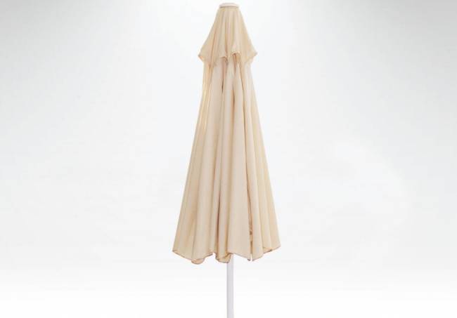 Зонт пляжный профессиональный Ø2.5 м Kiwi Clips серебристый, красный Ø2500 мм