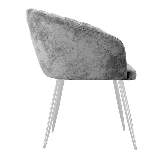 Стул DikLine 442 поворотный, M13 светло-серый, ножки белые