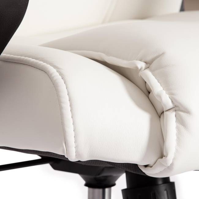 Кресло BERGAMO хром (22) кож/зам, белый, 36-01 белый кож/зам Кресло BERGAMO хром (22) кож/зам, белый, 36-01 белый кож/зам