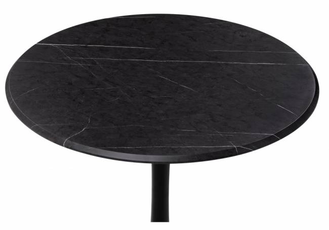 Стол деревянный Тулип 90х73 мрамор черный / черный
