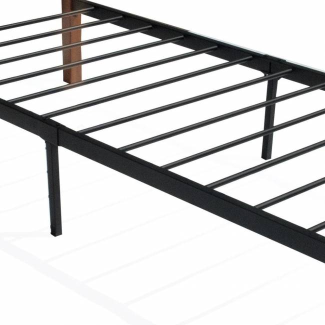 Кровать AT-915 дерево гевея/металл, 90*200 см (Single bed), красный дуб/черный дуб темный Кровать AT-915 дерево гевея/металл, 90*200 см (Single bed), красный дуб/черный дуб темный