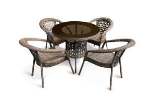 Комплект плетеной мебели МОККА FANO, темно-коричневый