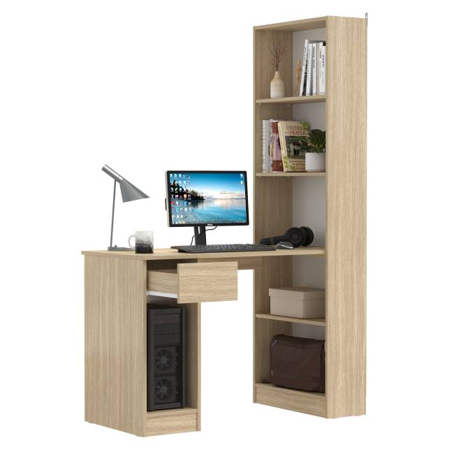 Компьютерный стол со стеллажом открытым Лайт 10.01 цвет плэйн