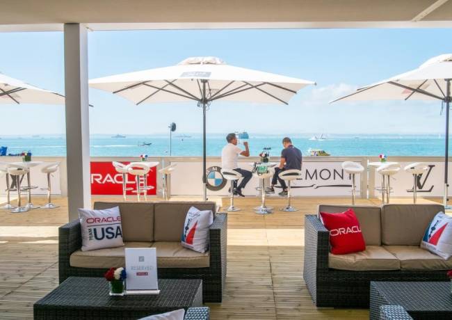 Зонт профессиональный телескопический 3.5х3.5 м Leonardo Telescopic антрацит, слоновая кость 3500х3500 мм