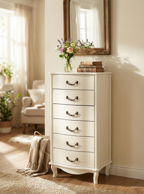 Комод Джульетта узкий 6 ящ., дуб шампань Л