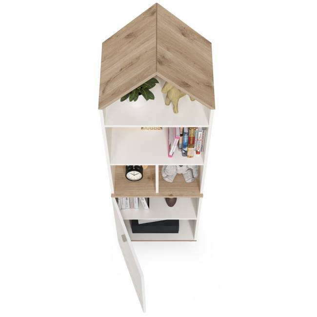 Стеллаж для детской Эйп 13.14 цвет белый/дуб белый